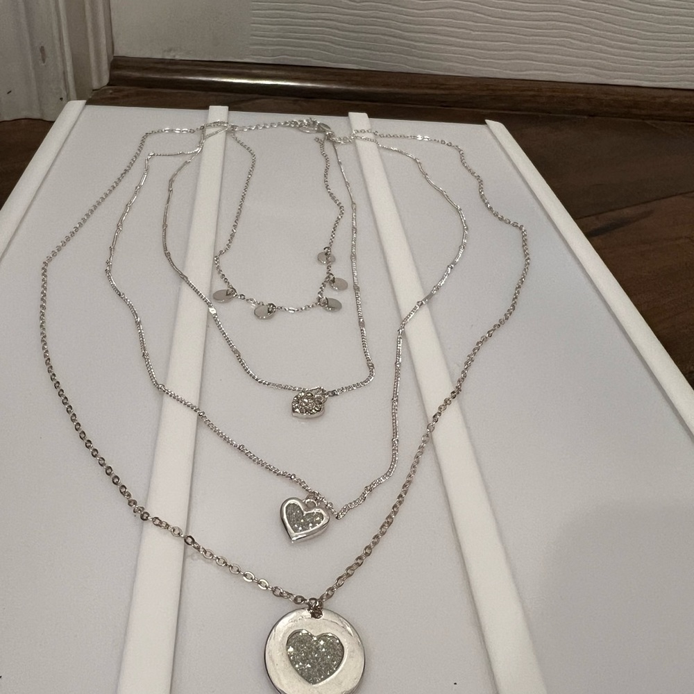 4 Tier Silver Necklace